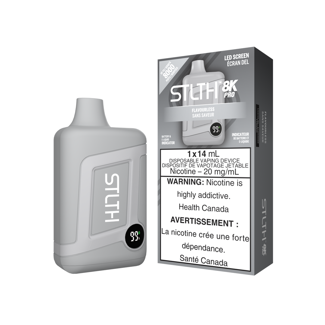 Flavourless - STLTH 8K Pro 14mL Rechargeable Disposable Vape [Federal Stamp]