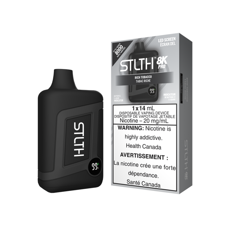 Rich Tobacco - STLTH 8K Pro Rechargeable Disposable Vape