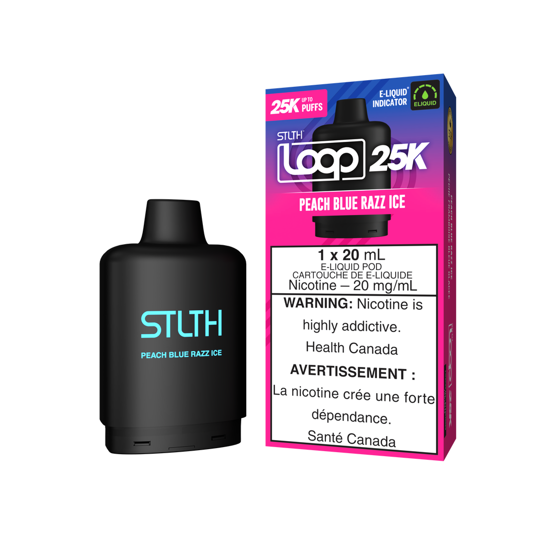 Peach Blue Razz Ice - STLTH Loop 25K Pod 20mL [Ontario Stamp]