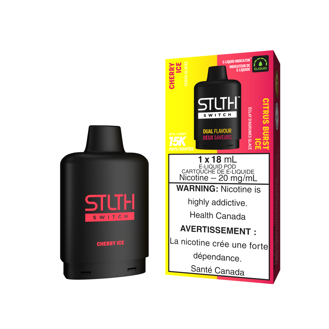 Cherry Ice & Citrus Burst Ice - STLTH Switch Loop 2 Pod 18mL [Ontario Stamp]