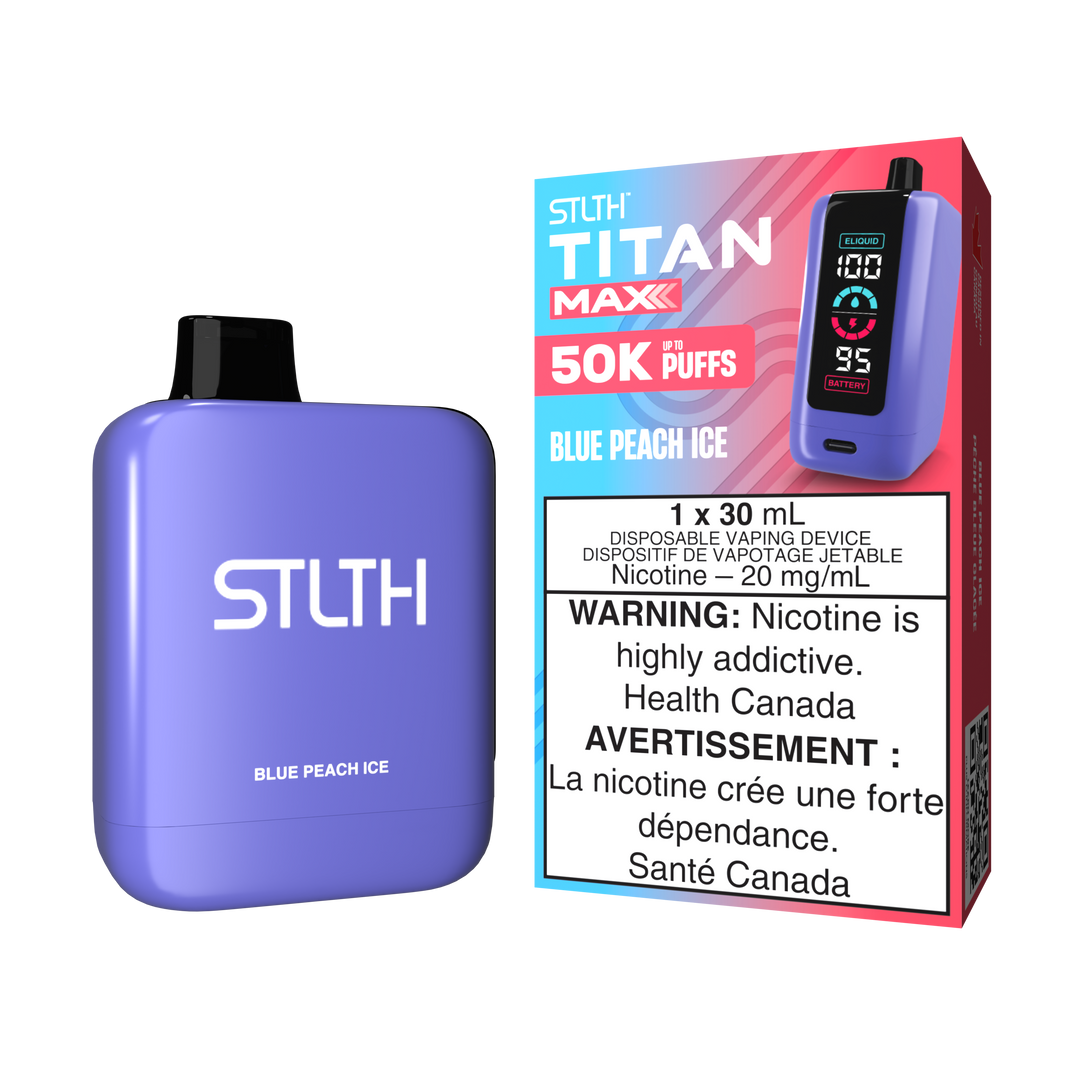 Blue Peach Ice - STLTH Titan Max 30mL Rechargeable Disposable Vape [Ontario Stamp]