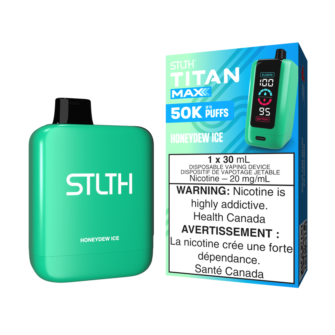 Honeydew Ice - STLTH Titan Max 30mL Rechargeable Disposable Vape [Ontario Stamp]