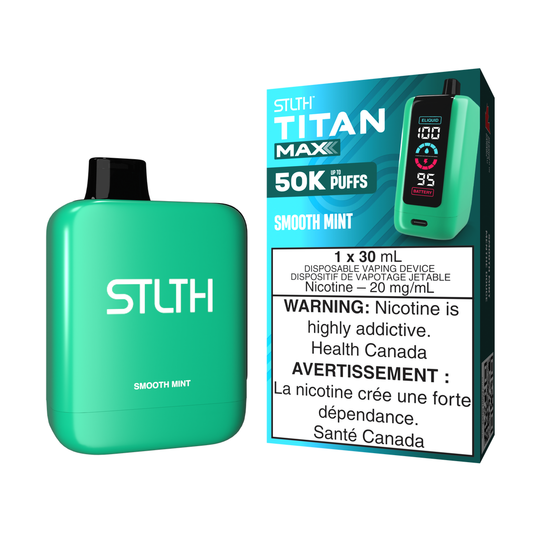 STLTH Titan Max Smooth Mint Vape: Ontario's Best Disposable STLTH Titan Max Smooth Mint Vape: Ontario's Best Disposable