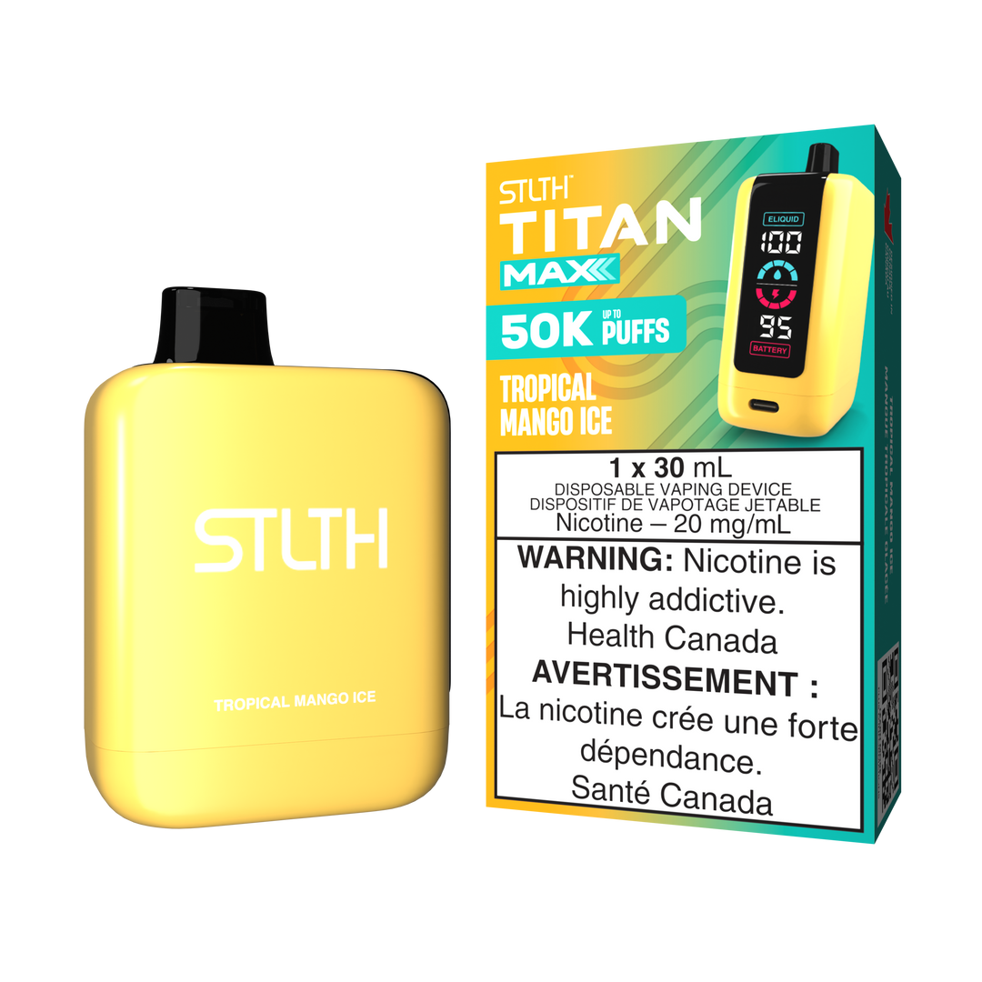 Tropical Mango Ice - STLTH Titan Max 30mL Rechargeable Disposable Vape [Ontario Stamp]