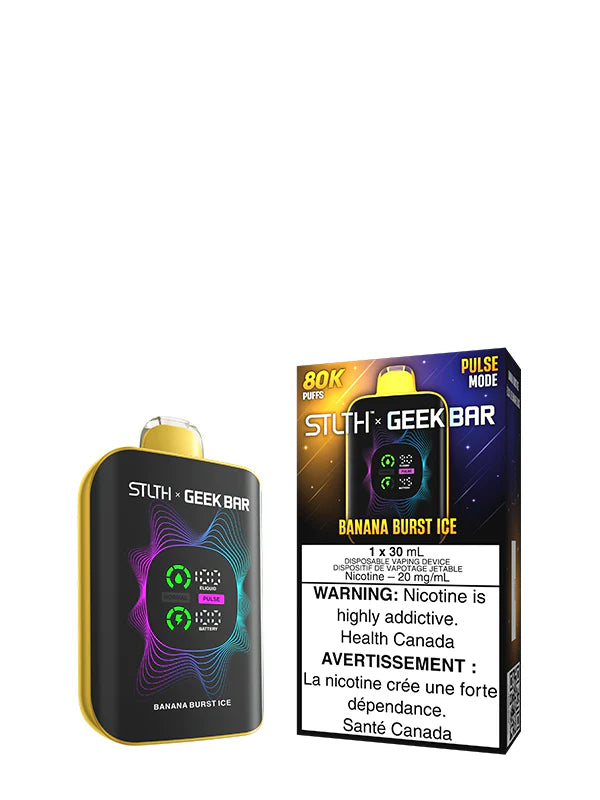 Banana Burst Ice - STLTH X GEEK BAR 30mL Rechargeable Disposable Vape [Ontario Stamp]