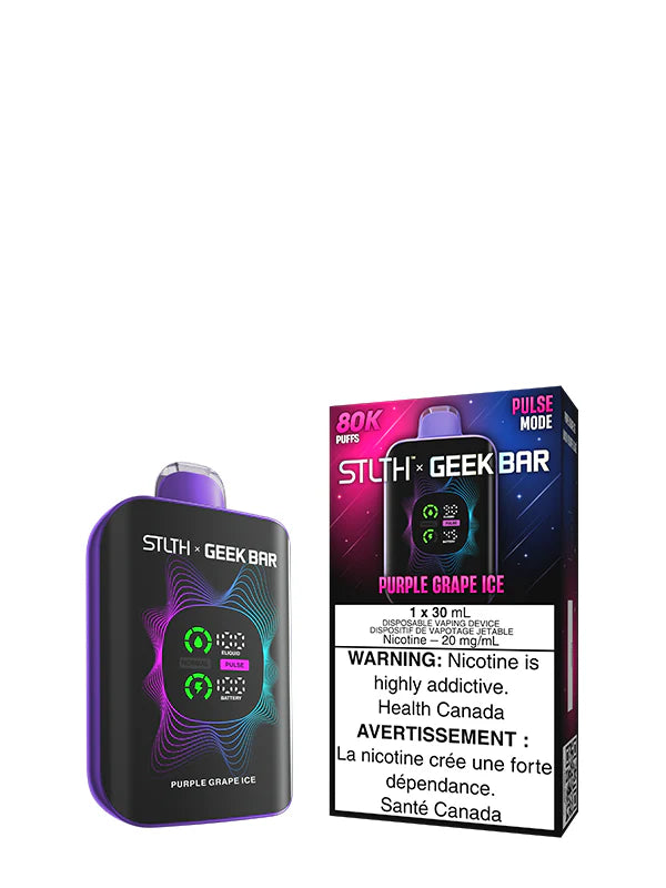 Purple Grape Ice - STLTH X GEEK BAR 30mL Rechargeable Disposable Vape [Ontario Stamp]