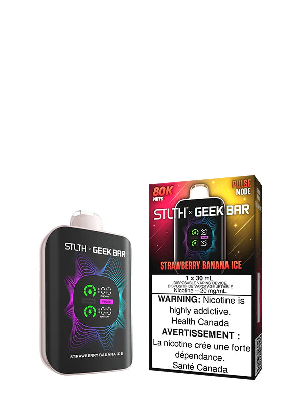 Strawberry Banana Ice - STLTH X GEEK BAR 30mL Rechargeable Disposable Vape [Ontario Stamp]