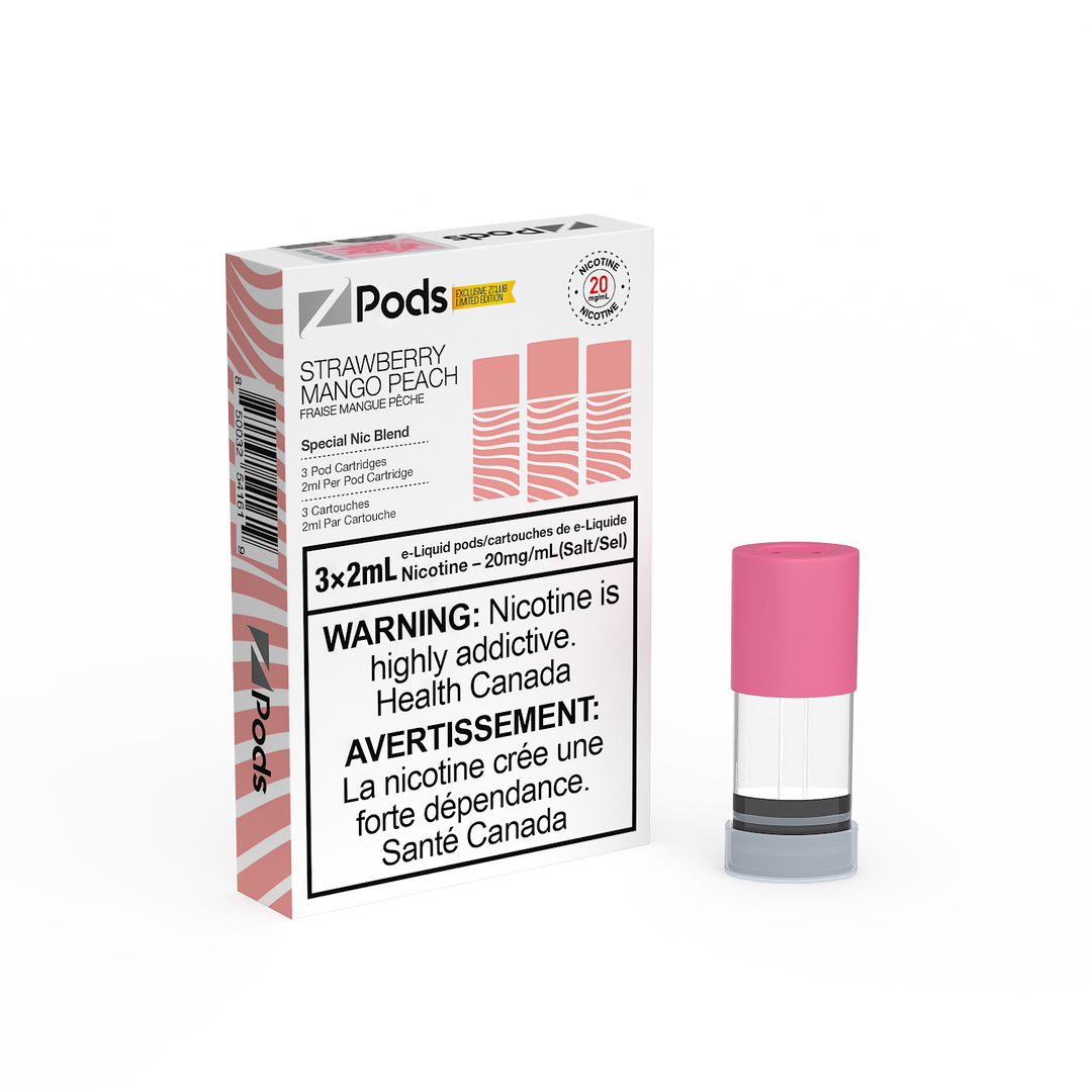 Strawberry Mango Peach Zpods S-Pod (STLTH) 3-pack [Ontario Stamp]