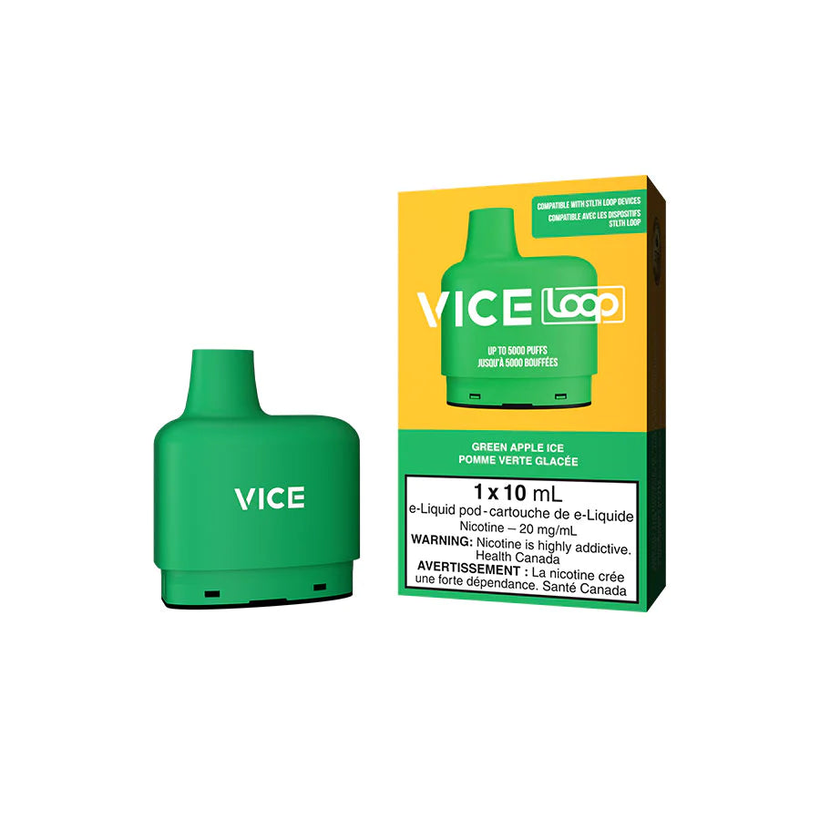 Green Apple Ice VICE Loop Pod 10mL [Ontario Stamp] Clear Sky Vapes Inc.