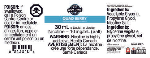 Quad Berry Salt (Blackcurrant Blackberry Blueberry Raspberry) - by Vape Time