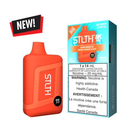 Blood Orange Ice - STLTH 8K Pro 14mL Rechargeable Disposable Vape [Ontario Stamp]