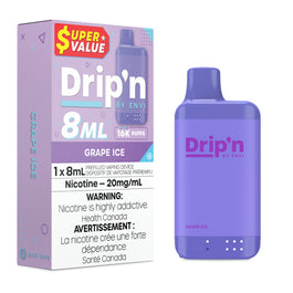 Grape Ice  - Drip'n by ENVI 8mL Disposable Vape [Ontario Stamp]