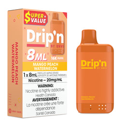 Mango Peach Watermelon  - Drip'n by ENVI 8mL Disposable Vape [Ontario Stamp]