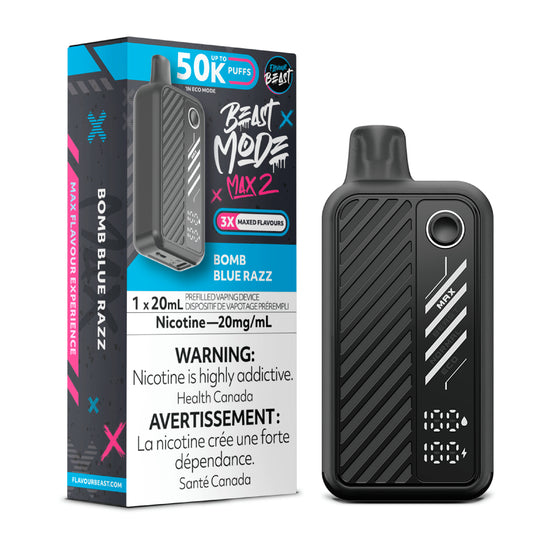 Bomb Blue Razz - Flavour Beast Beast Mode Max 2 Rechargeable Disposable Vape [Ontario Stamp]