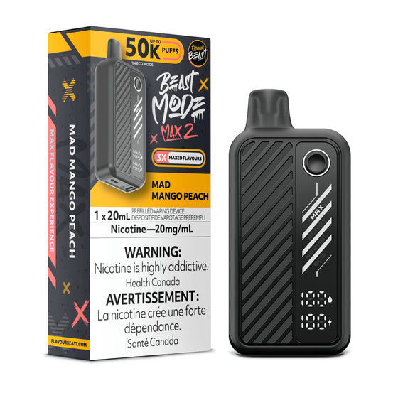 Mad Mango Peach - Flavour Beast Beast Mode Max 2 Rechargeable Disposable Vape [Ontario Stamp]
