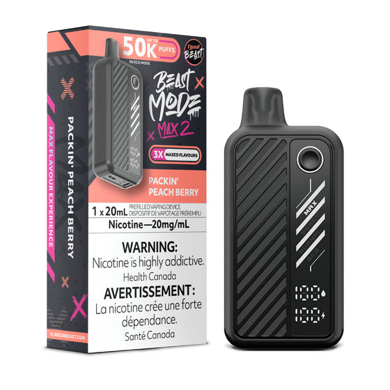 Packin' Peach Berry - Flavour Beast Beast Mode Max 2 Rechargeable Disposable Vape [Ontario Stamp]