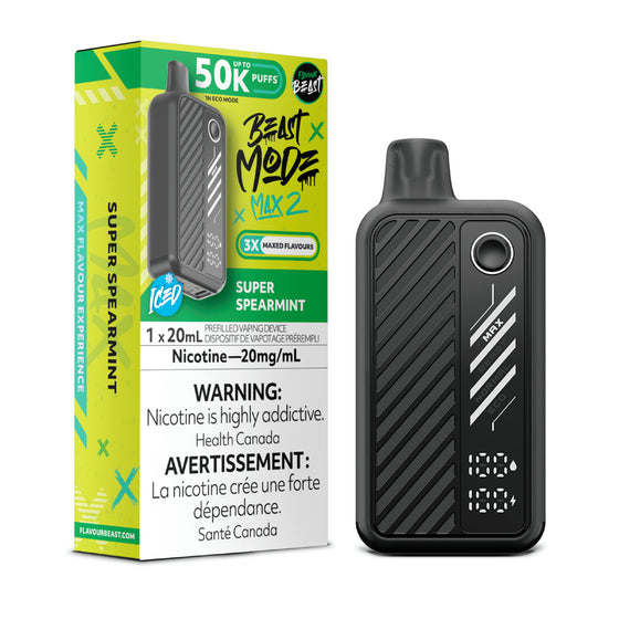 Super Spearmint - Flavour Beast Beast Mode Max 2 Rechargeable Disposable Vape [Ontario Stamp]