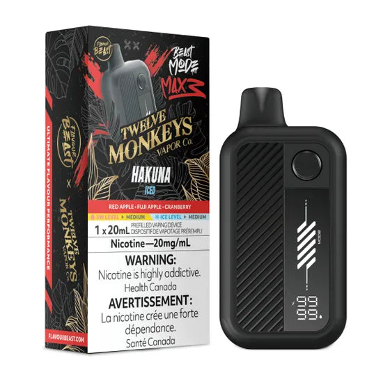 Hakuna Iced - Flavour Beast Beast Mode Max 3 Rechargeable Disposable Vape [Ontario Stamp]