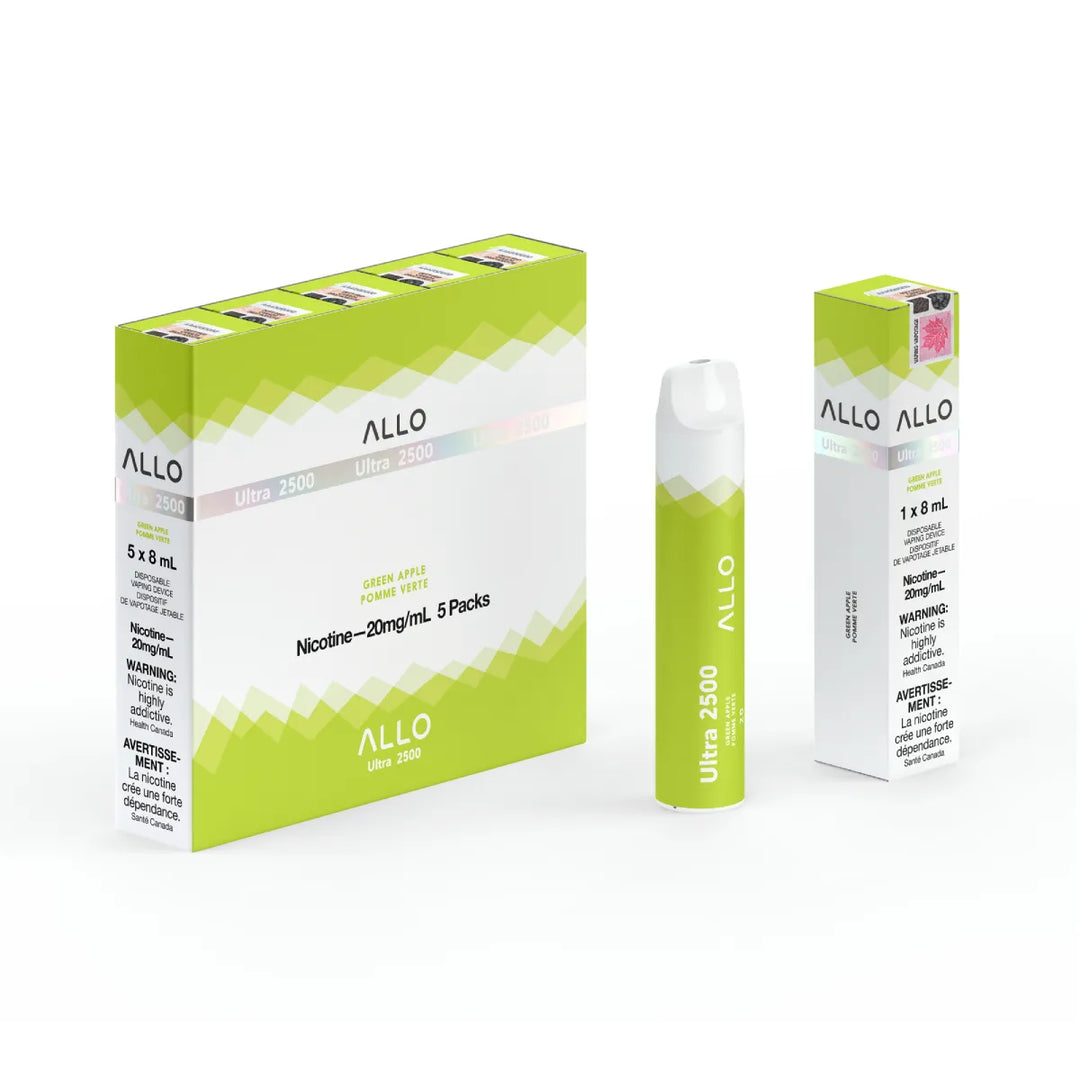 Green Apple Allo Ultra 2500 Puff Disposable Vape [Ontario Stamp]