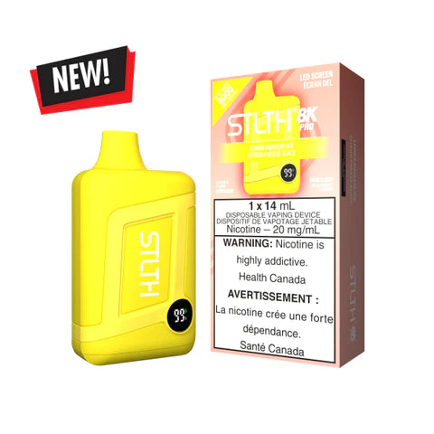 Lemon Squeeze Ice - STLTH 8K Pro 14mL Rechargeable Disposable Vape