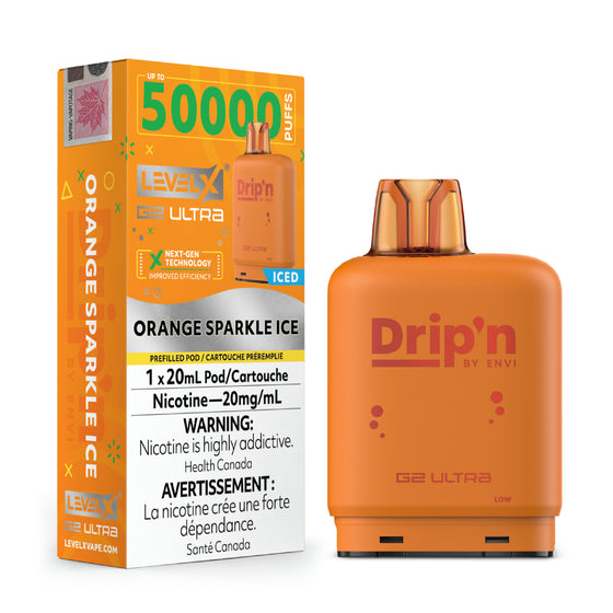 Orange Sparkle Ice - Drip'n Level X Ultra Pod 20mL [Ontario Stamp]