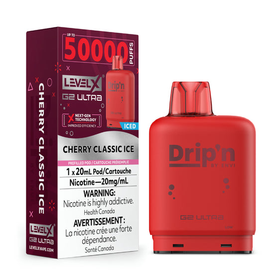 Cherry Classic Ice - Drip'n Level X Ultra Pod 20mL [Ontario Stamp]