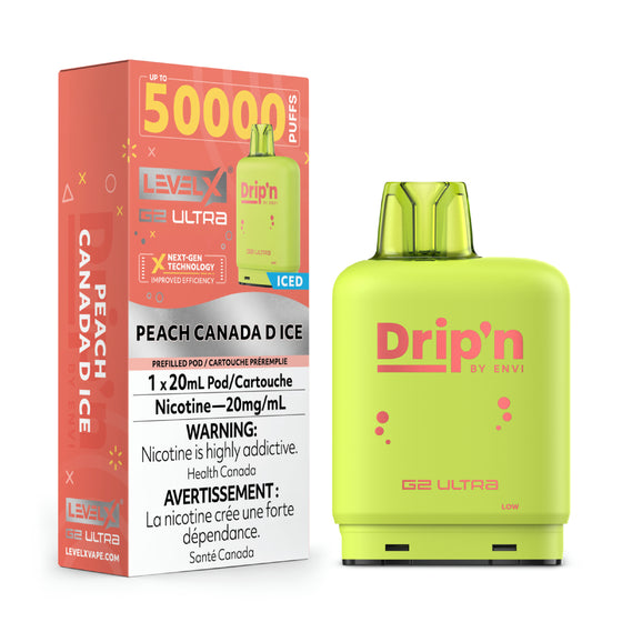 Peach Canada D Ice - Drip'n Level X Ultra Pod 20mL [Ontario Stamp]