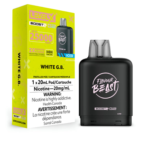 White G.B - Flavour Beast Level X Boost Pod 20mL [Ontario Stamp]