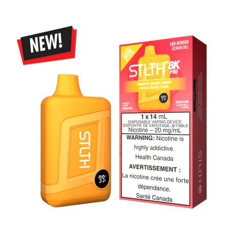 Pineapple Orange Cherry - STLTH 8K Pro 14mL Rechargeable Disposable Vape [Ontario Stamp]