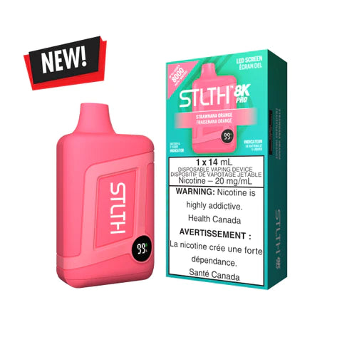 Strawnana Orange - STLTH 8K Pro 14mL Rechargeable Disposable Vape [Federal Stamp]