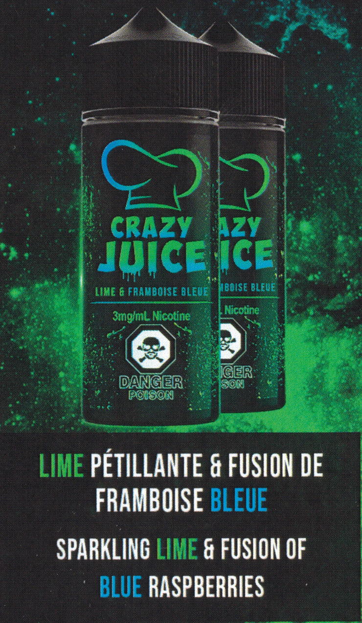 Lime & Blue Raspberry 100mL - by Crazy Juice