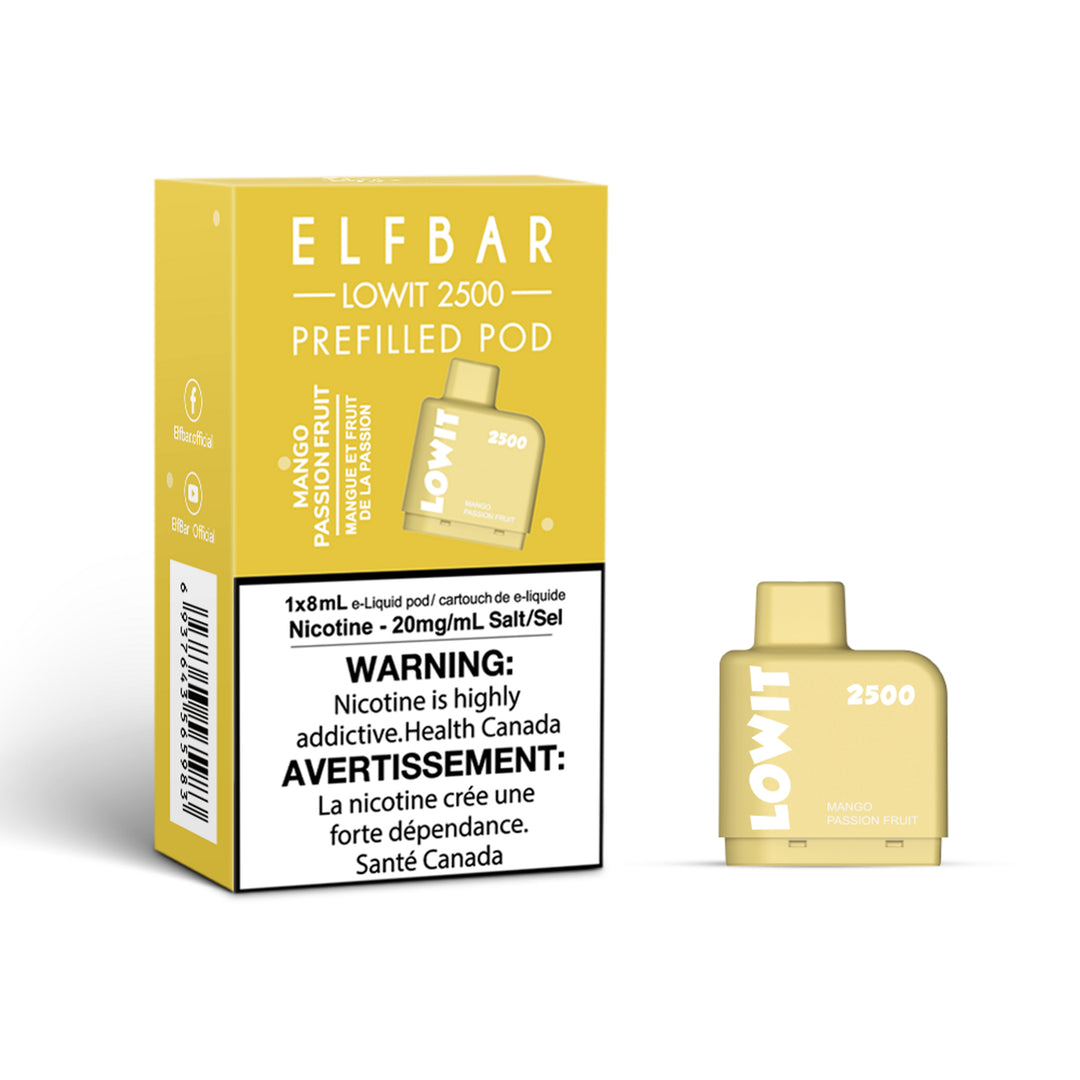 Mango Passionfruit - Elf Bar Lowit 2500 Puff Disposable Pre-Filled Pod [Discontinued]