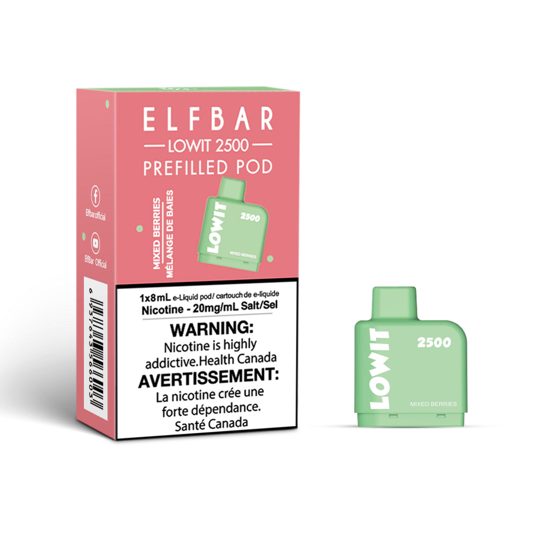 Mixed Berries - Elf Bar Lowit 2500 Puff Disposable Pre-Filled Pod [Discontinued]
