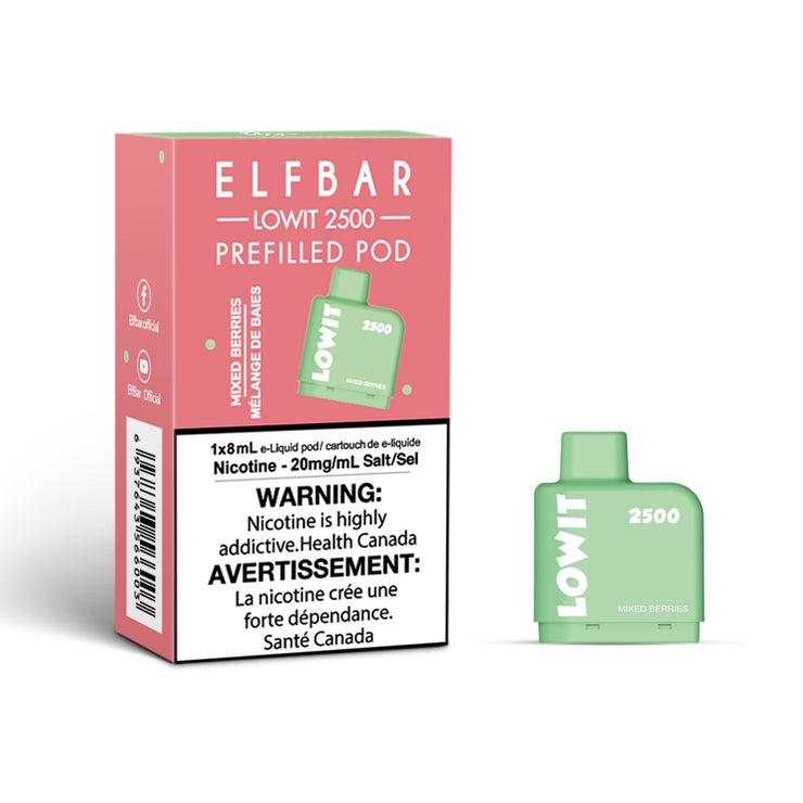 Mixed Berries - Elf Bar Lowit 2500 Puff Disposable Pre-Filled Pod [Discontinued]