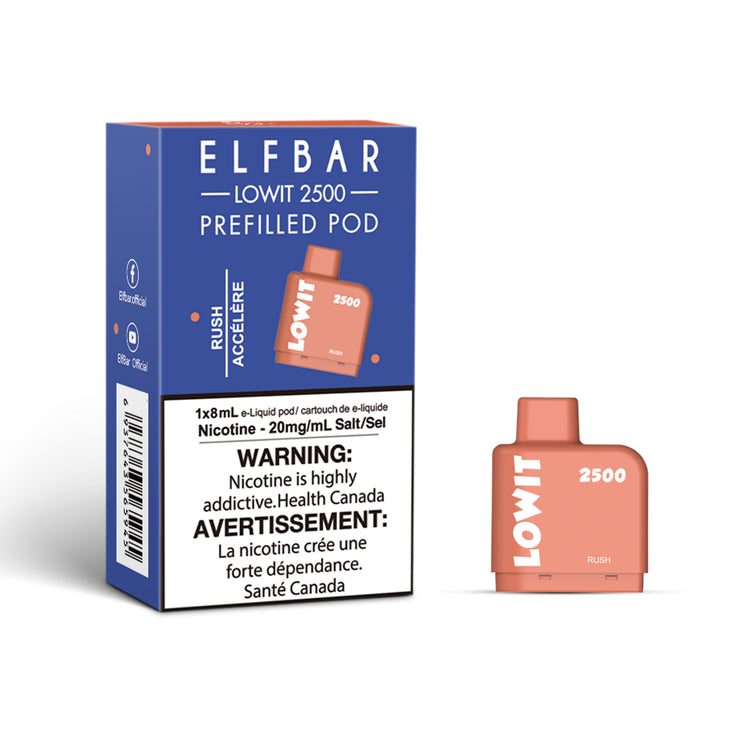 Rush (Energy Drink) - Elf Bar Lowit 2500 Puff Disposable Pre-Filled Pod [Discontinued]