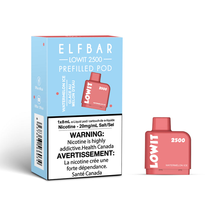Watermelon Ice - Elf Bar Lowit 2500 Puff Disposable Pre-Filled Pod [Discontinued]