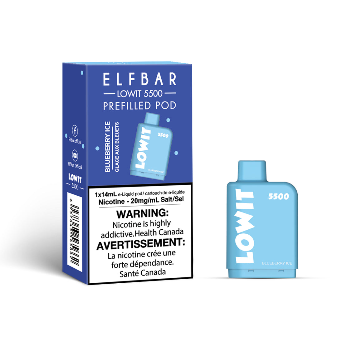 Blueberry Ice - Elf Bar Lowit 5500 Puff Disposable Pre-Filled Pod [Discontinued]