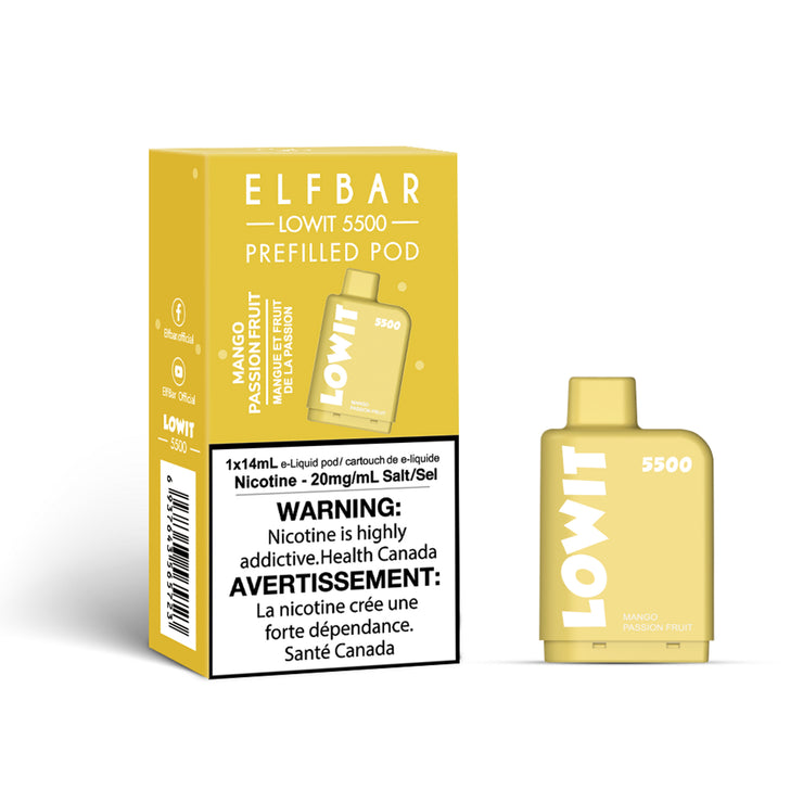 Mango Passionfruit - Elf Bar Lowit 5500 Puff Disposable Pre-Filled Pod [Discontinued]