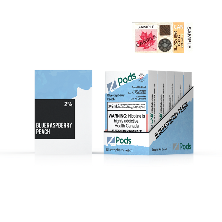 Blue Raspberry Peach Zpods S-Pod (STLTH) 3-pack