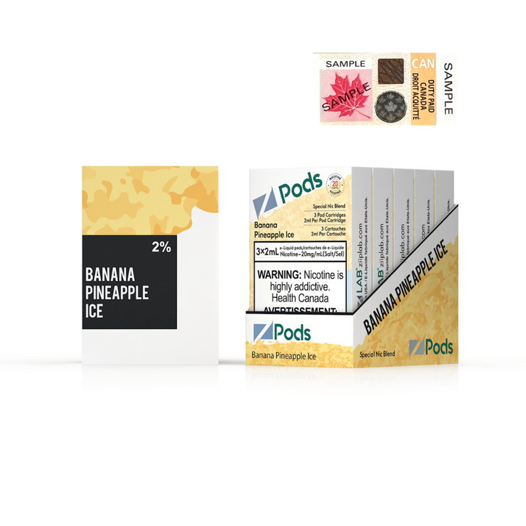 Banana Pineapple Ice Zpods S-Pod (STLTH) 3-pack