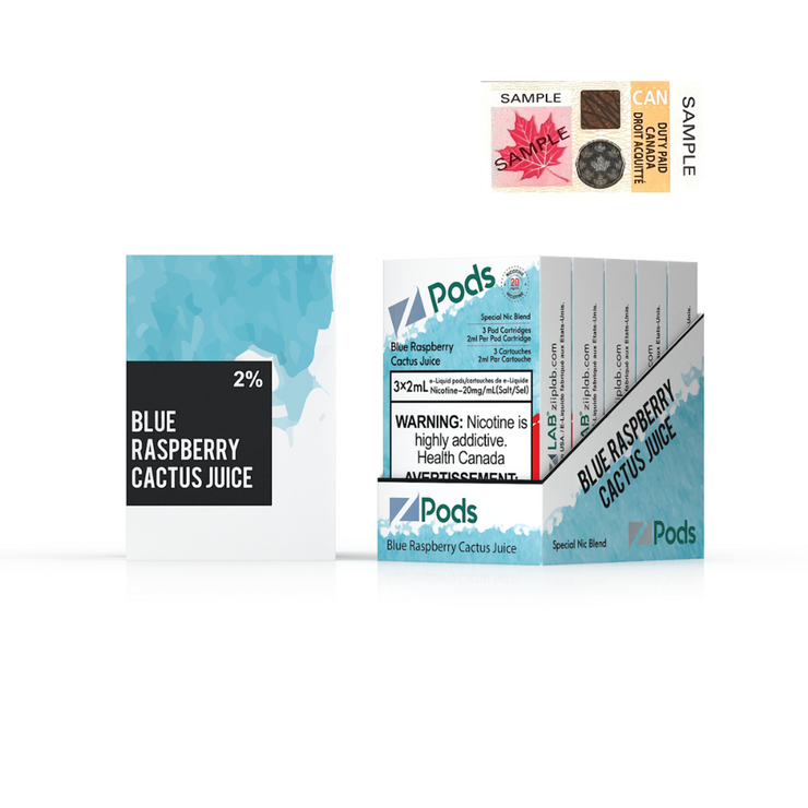 Blue Raspberry Cactus Juice Zpods S-Pod (STLTH) 3-pack