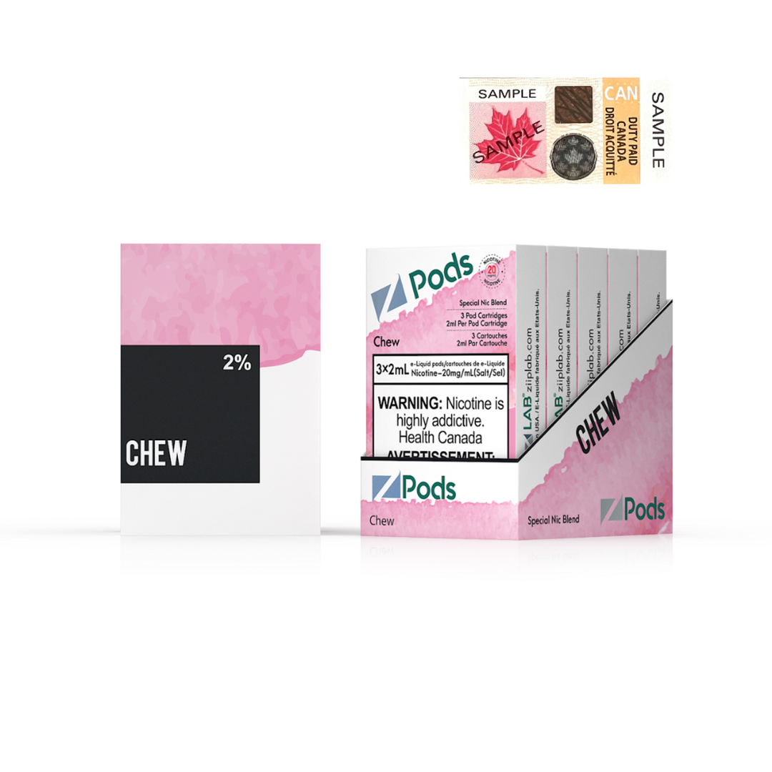Pink GluBule (Chew) (Bubblegum) Zpods S-Pod (STLTH) 3-pack