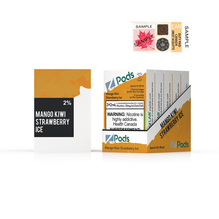 Mango Kiwi Strawberry Ice Zpods S-Pod (STLTH) 3-pack