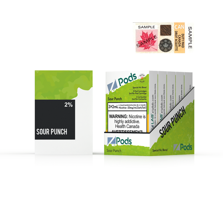 Sour Punch Zpods S-Pod (STLTH) 3-pack
