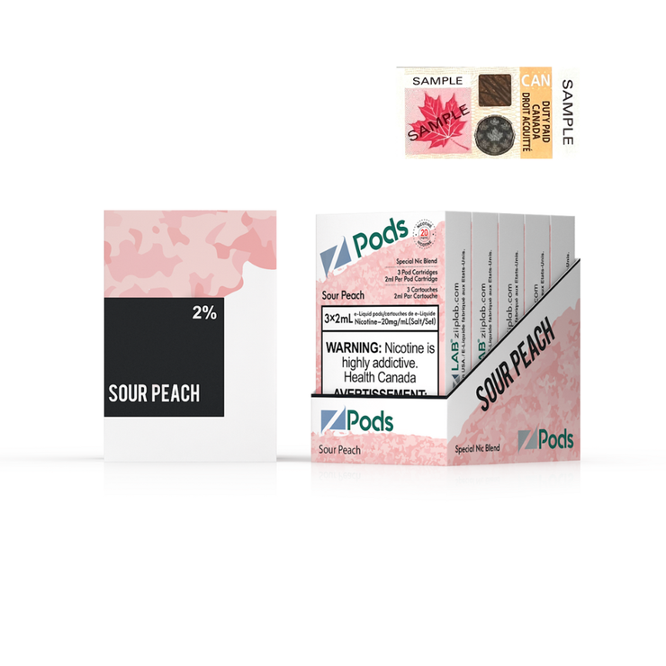 Sour Peach Zpods S-Pod (STLTH) 3-pack