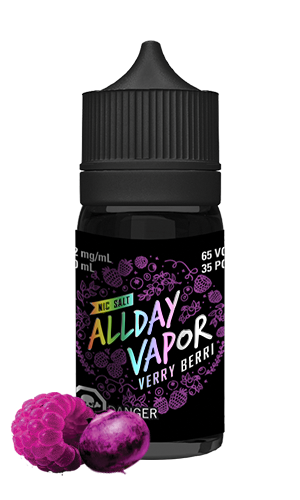 Verry Berri Salt (Blueberry Raspberry) - by Allday Vapor [Ontario Stamp]