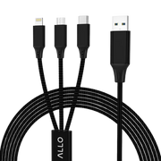 Allo 3-in-1 USB Charging Cable 1.2M (USB-C, microUSB, Lightning)