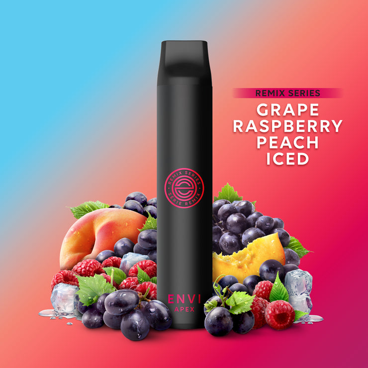 Grape Raspberry Peach Iced - ENVI Apex Remix 2500 Puff Disposable Vape