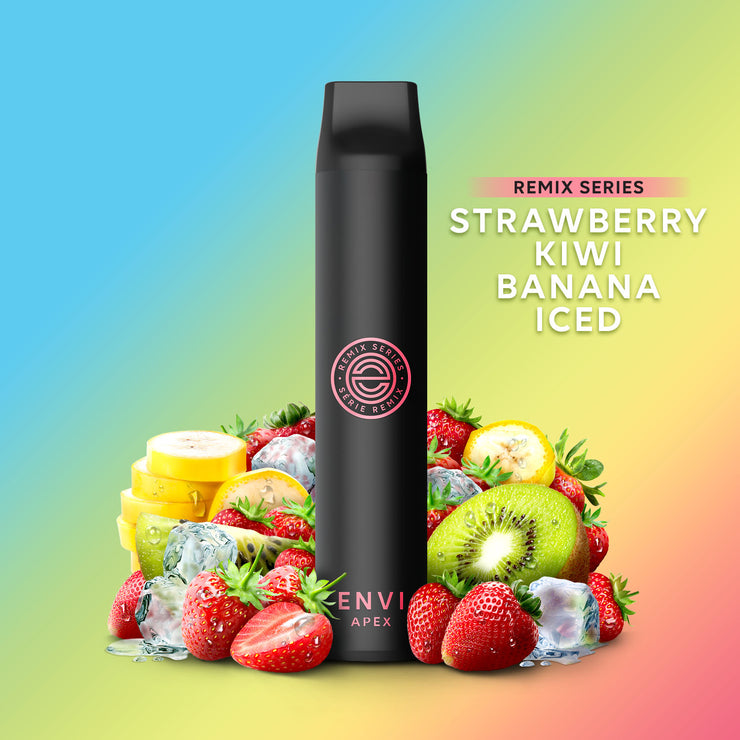 Strawberry Kiwi Banana Iced - ENVI Apex Remix 2500 Puff Disposable Vape