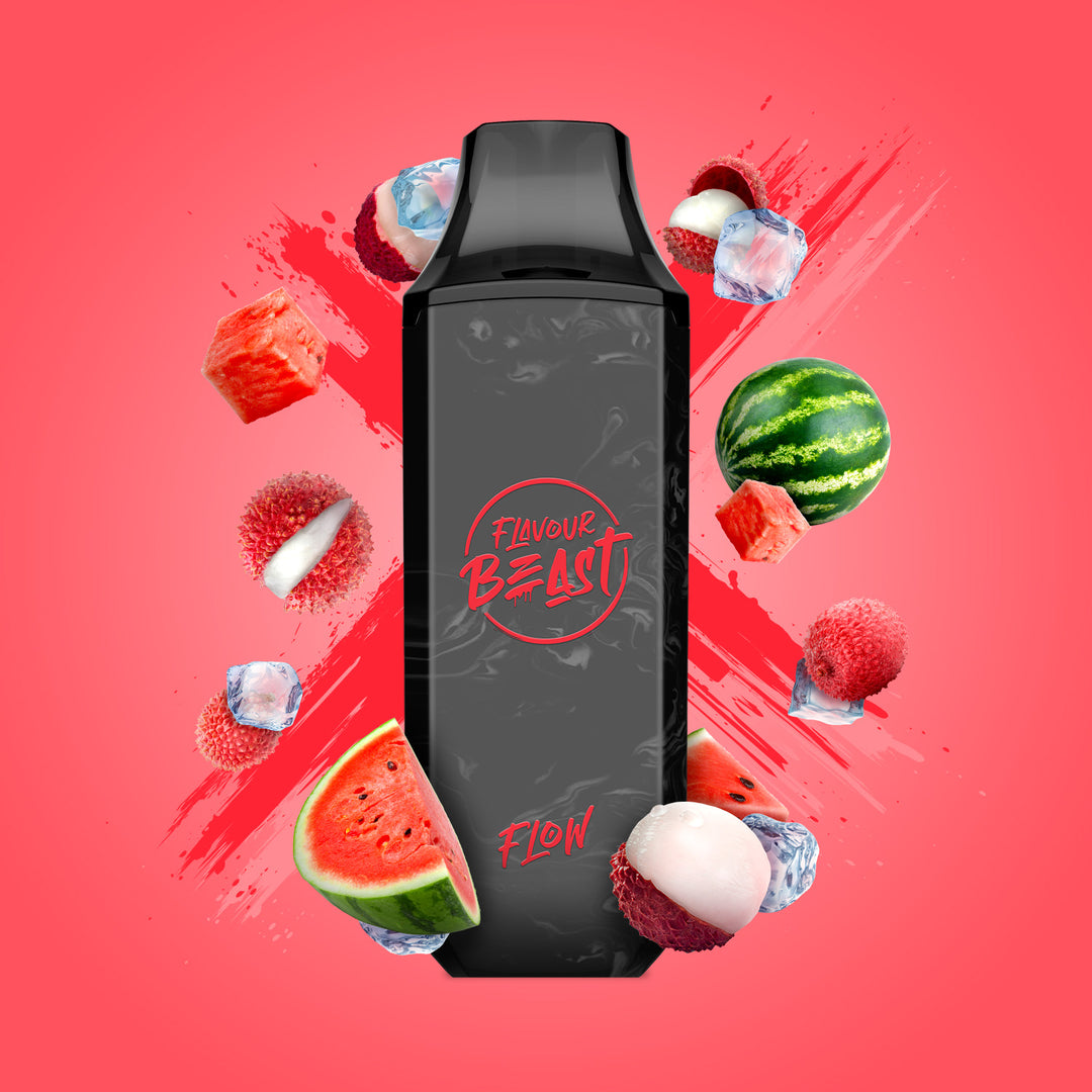 Lit Lychee Watermelon Iced - Flavour Beast Flow 4000p Rechargeable Disposable Vape
